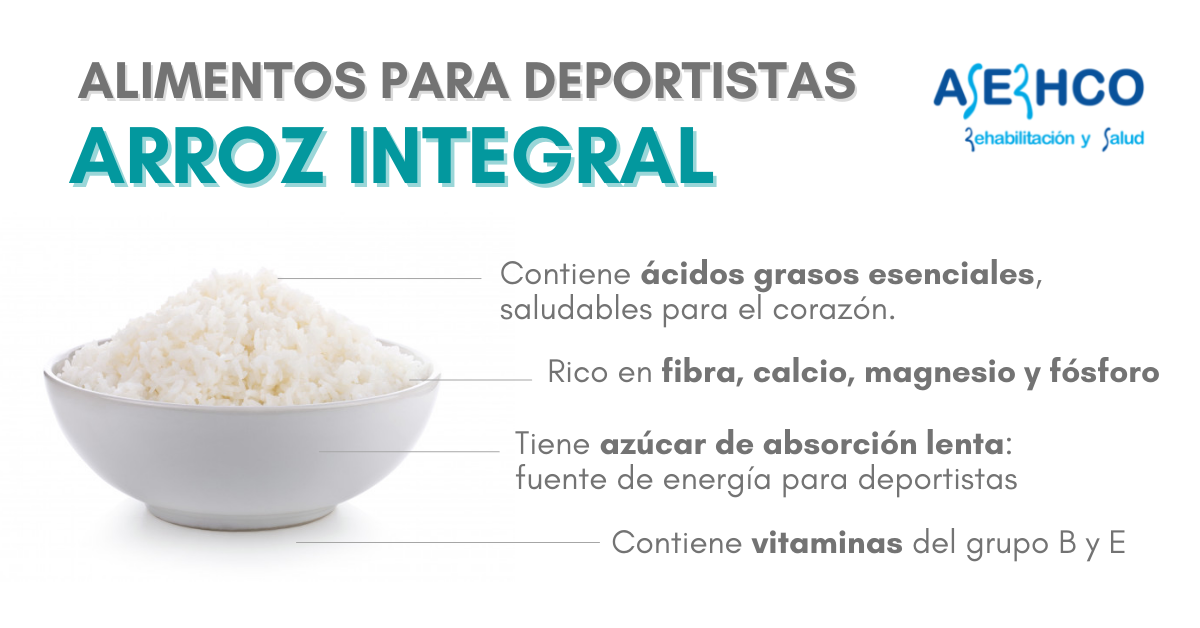 Arroz integral: alimentos para deportistas | ASERHCO